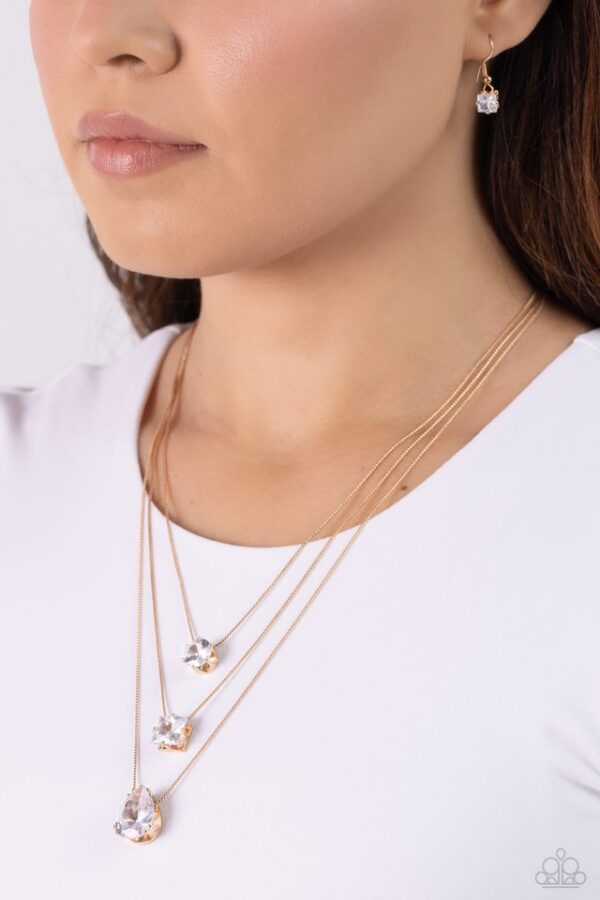 Paparazzi Necklace ~ Lustrous Layers - Gold