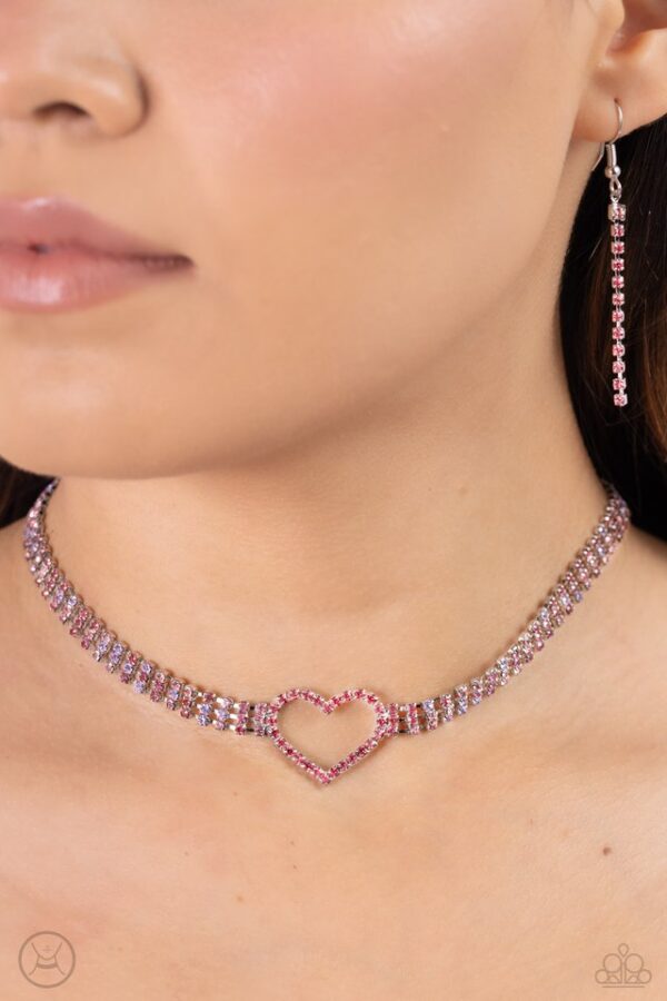 Paparazzi Necklace ~ Rows of Romance - Pink