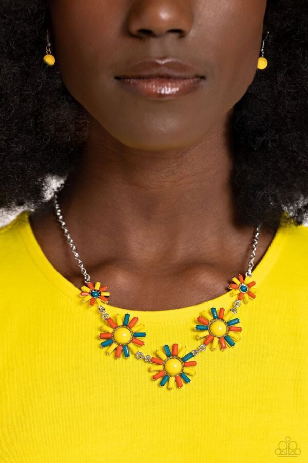 Paparazzi Necklace ~ SUN and Fancy Free - Yellow