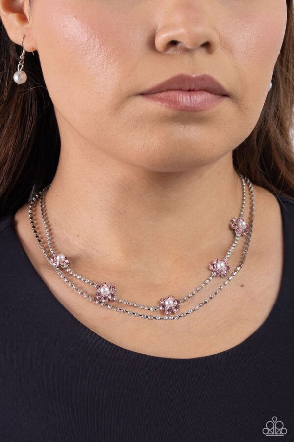 Paparazzi Necklace ~ A SQUARE Beauty - Pink