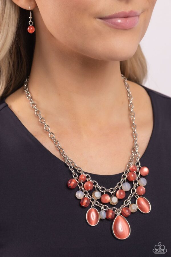 Paparazzi Necklace ~ Dewy Disposition - Orange