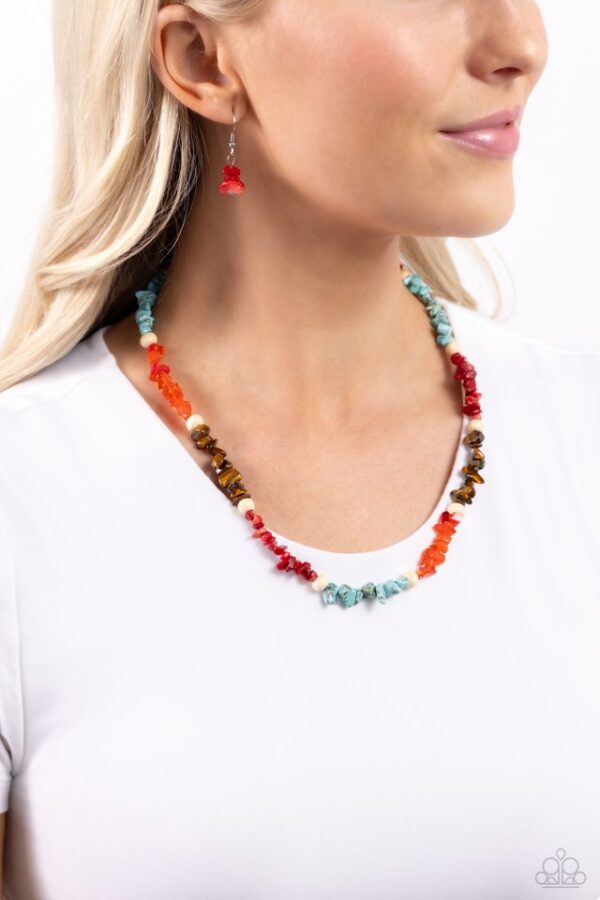 Paparazzi Necklace ~ Soothing Stones - Red