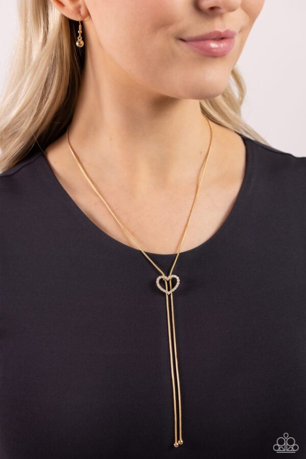 Paparazzi Necklace ~ Tempting Tassel - Gold