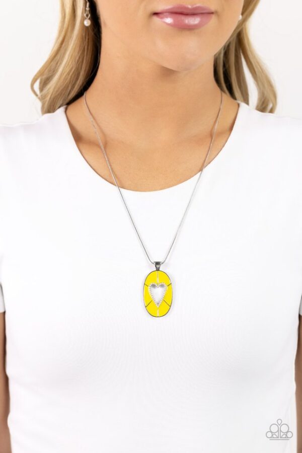 Paparazzi Necklace ~ Airy Affection - Yellow