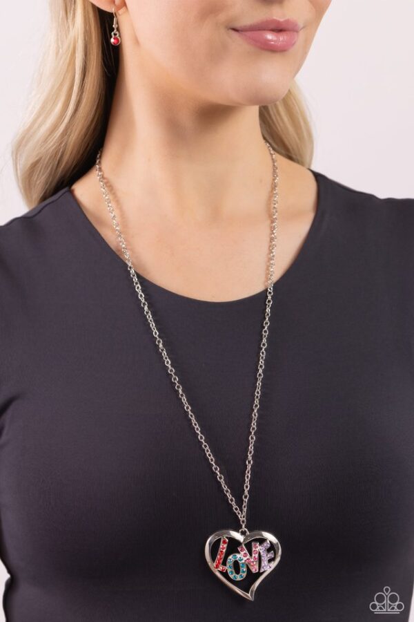 Paparazzi Necklace ~ Loving Landmark - Red