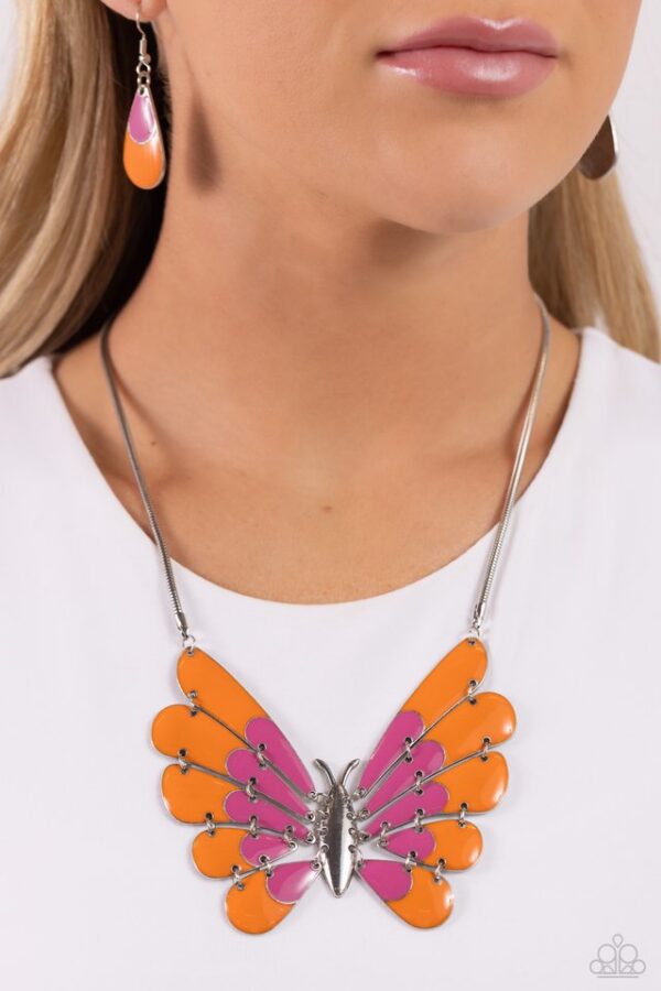 Paparazzi Necklace ~ Moth Maven - Pink