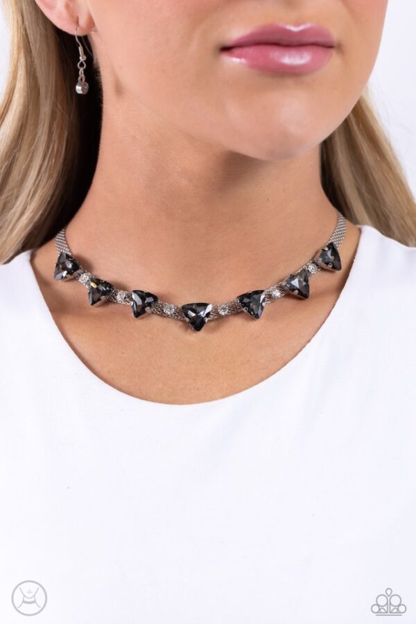 Paparazzi Necklace ~ Strands of Sass - Silver