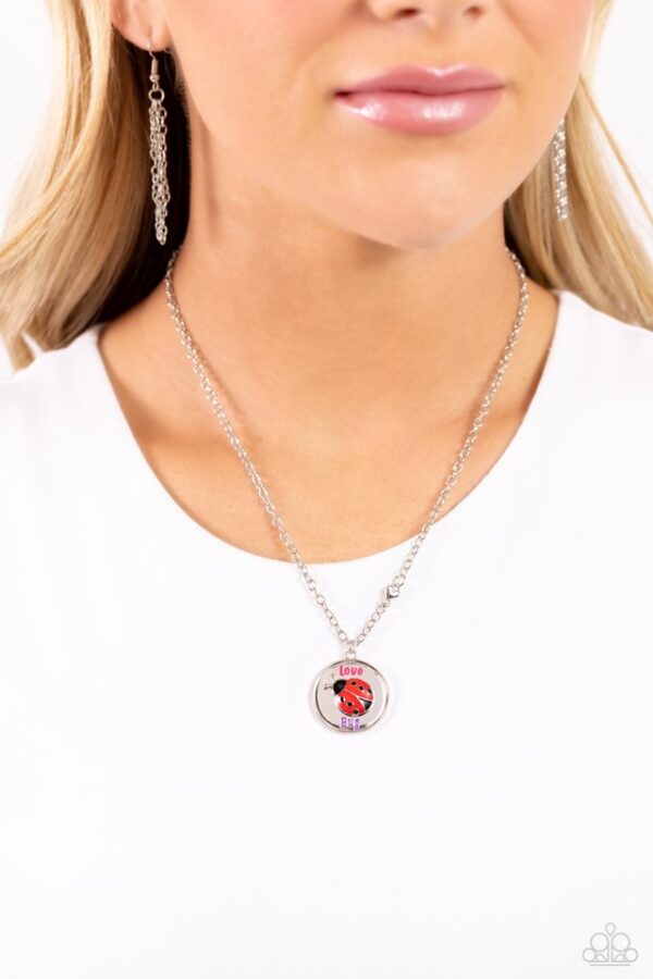 Paparazzi Necklace ~ Lively Love Bug - Pink