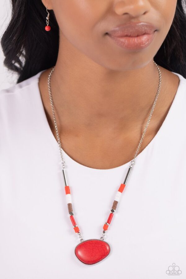 Paparazzi Necklace ~ Seize the Sahara - Red