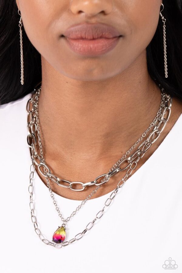 Paparazzi Necklace ~ Teardrop Tiers - Multi