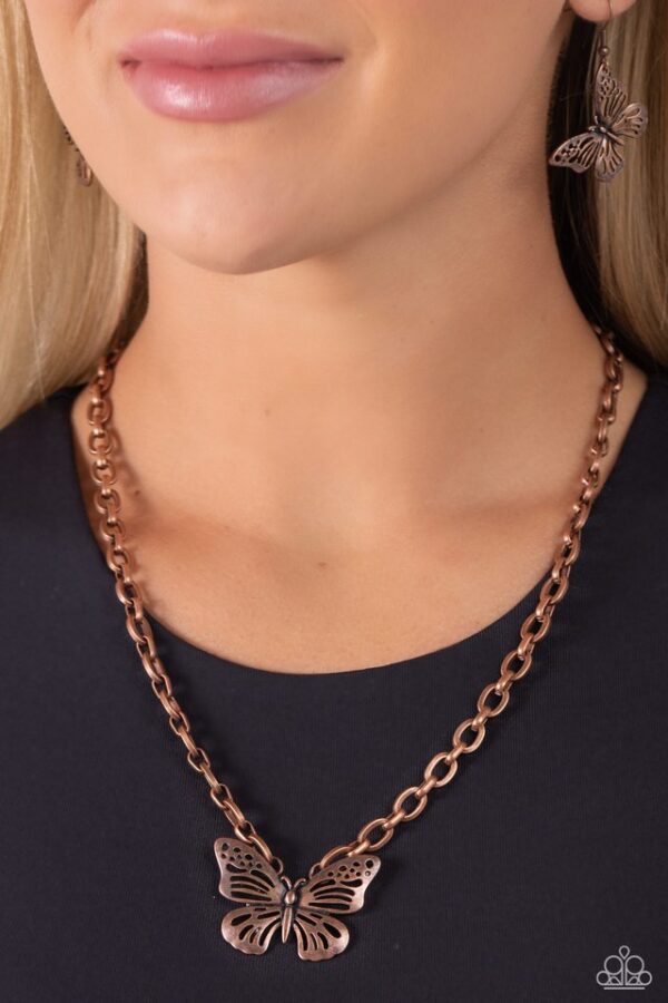 Paparazzi Necklace ~ Midair Monochromatic - Copper