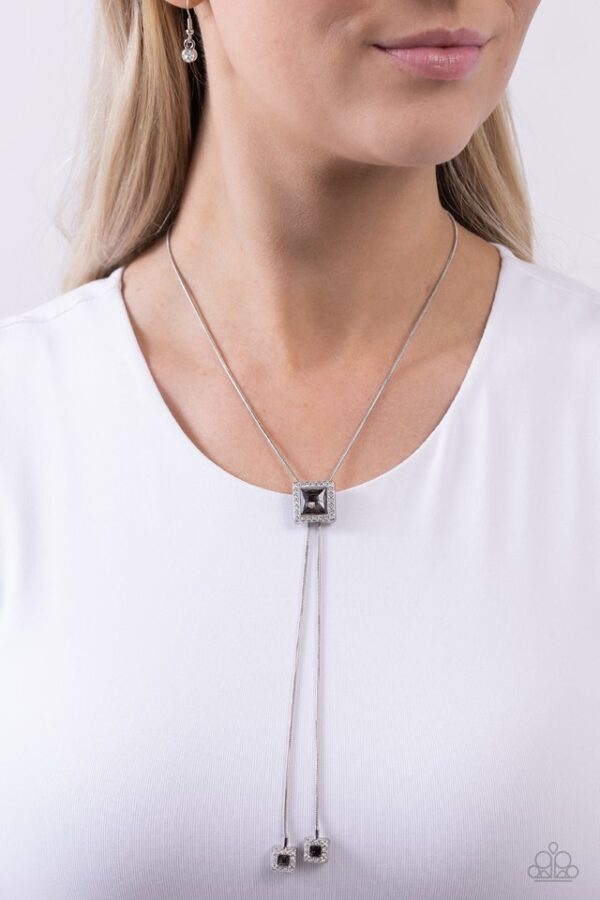 Paparazzi Necklace ~ I Solemnly SQUARE - Silver