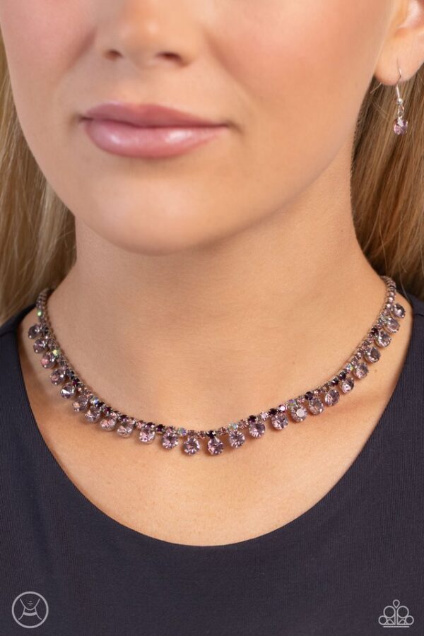 Paparazzi Necklace ~ Ritzy Rhinestones - Purple