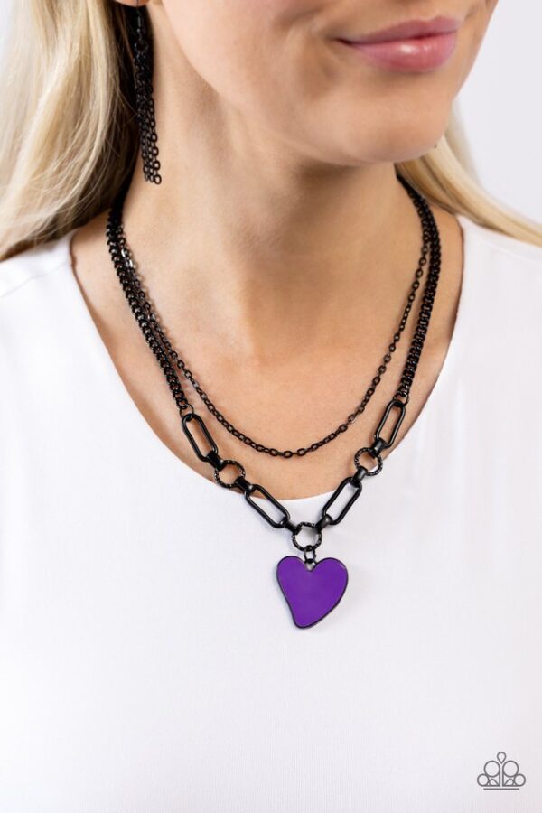 Paparazzi Necklace ~ Carefree Confidence - Purple