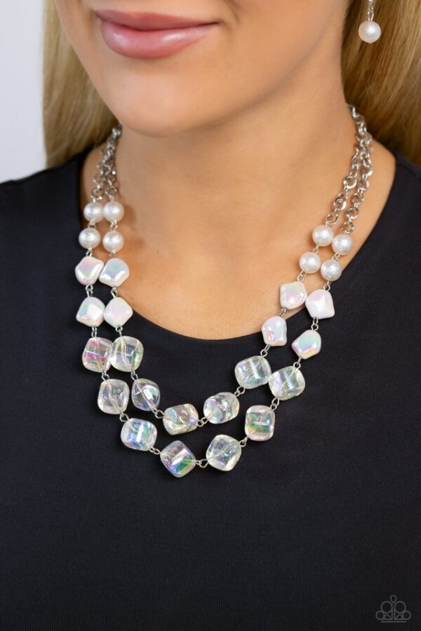 Paparazzi Necklace ~ Eclectic Embellishment - White