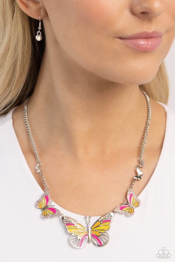 Paparazzi Necklace ~ The FLIGHT Direction - Yellow