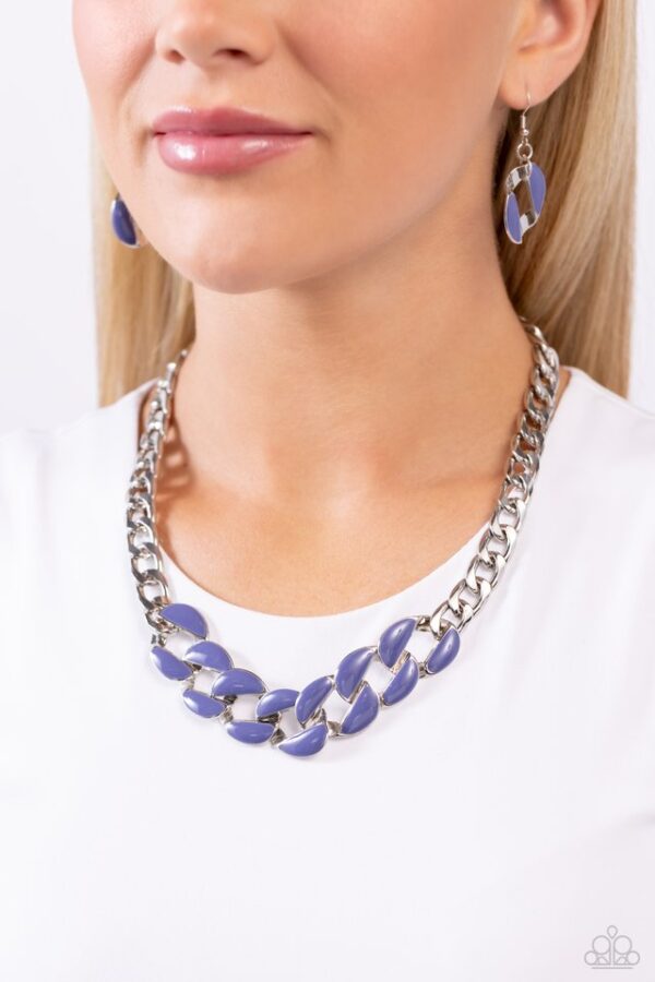 Paparazzi Necklace ~ CURB Craze - Blue