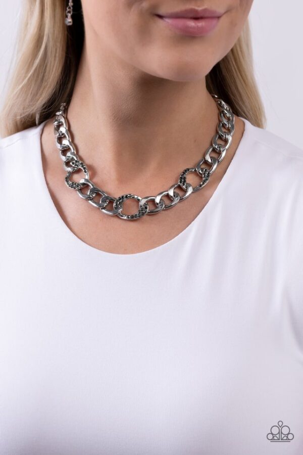 Paparazzi Necklace ~ Gleaming Harmony - Silver