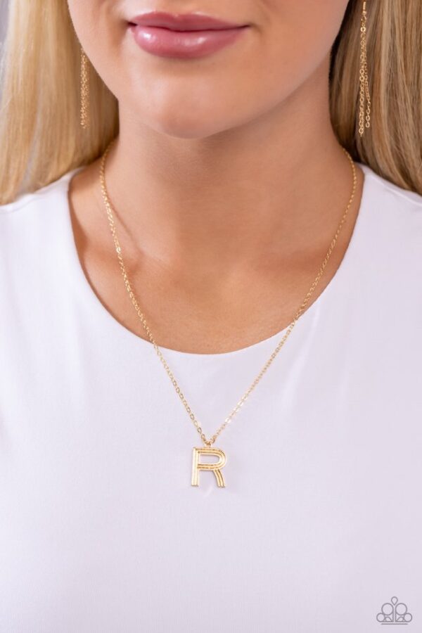 Paparazzi Necklace ~ Leave Your Initials - Gold - R