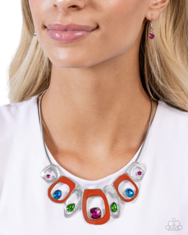 Paparazzi Necklace ~ Poetically Painted - Orange