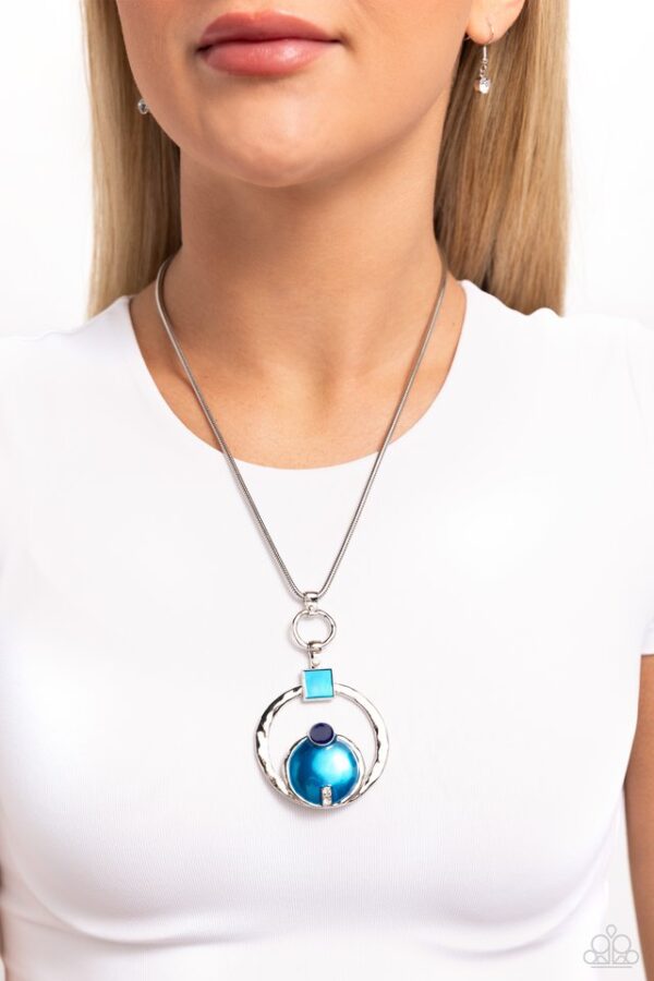 Paparazzi Necklace ~ Tastefully Transparent - Blue