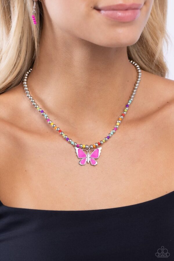 Paparazzi Necklace ~ Vibrant Flutter - Multi