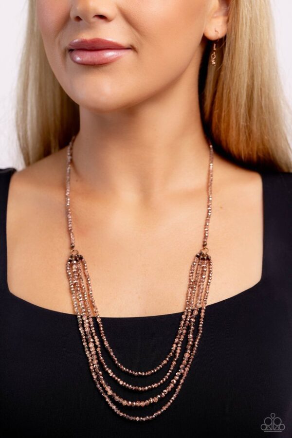 Paparazzi Necklace ~ Candescent Cascade - Copper