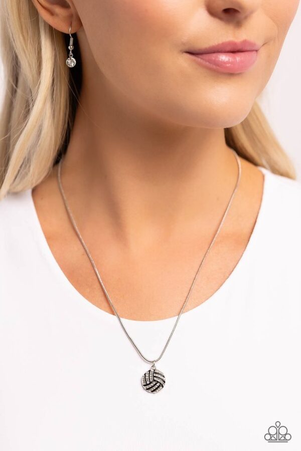 Paparazzi Necklace ~ Bump, Set, Shimmer! - White