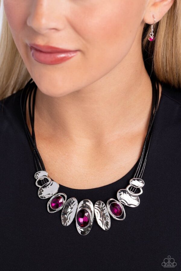 Paparazzi Necklace ~ Sliding Splendor - Pink