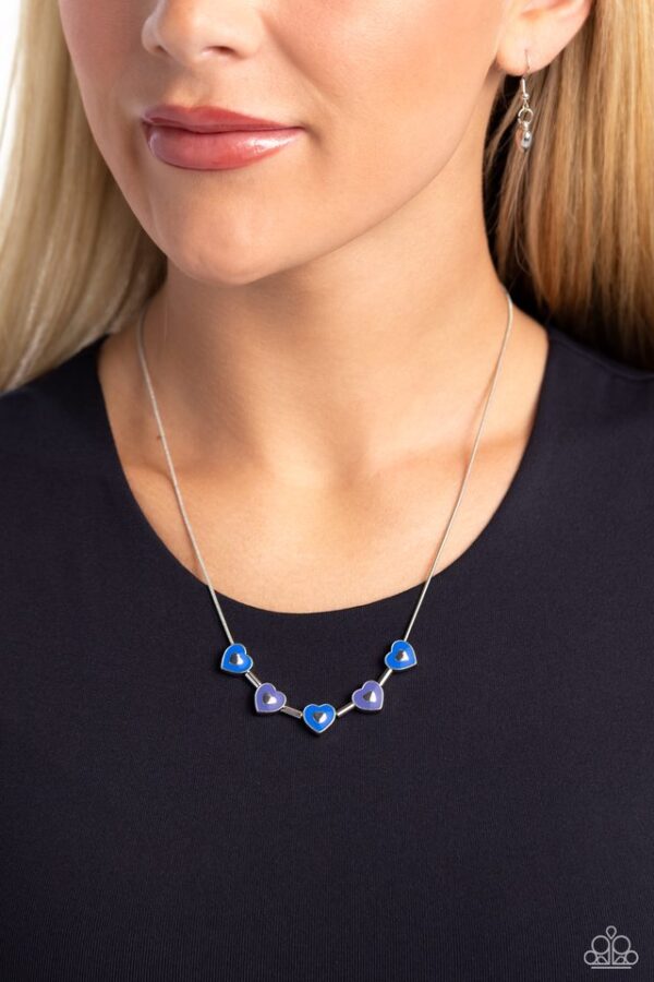 Paparazzi Necklace ~ ECLECTIC Heart - Blue