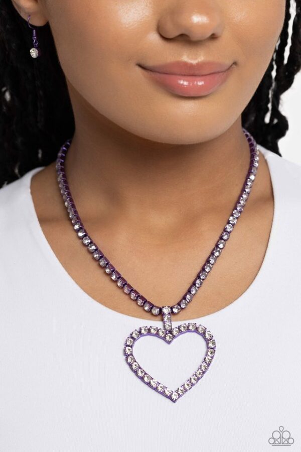 Paparazzi Necklace ~ Flirting Fancy - Purple