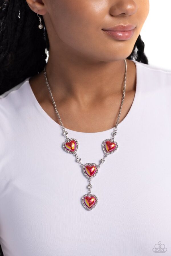 Paparazzi Necklace ~ Stuck On You - Red