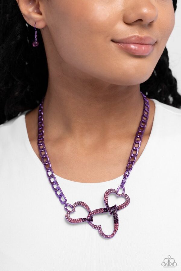 Paparazzi Necklace ~ Eclectically Enamored - Purple