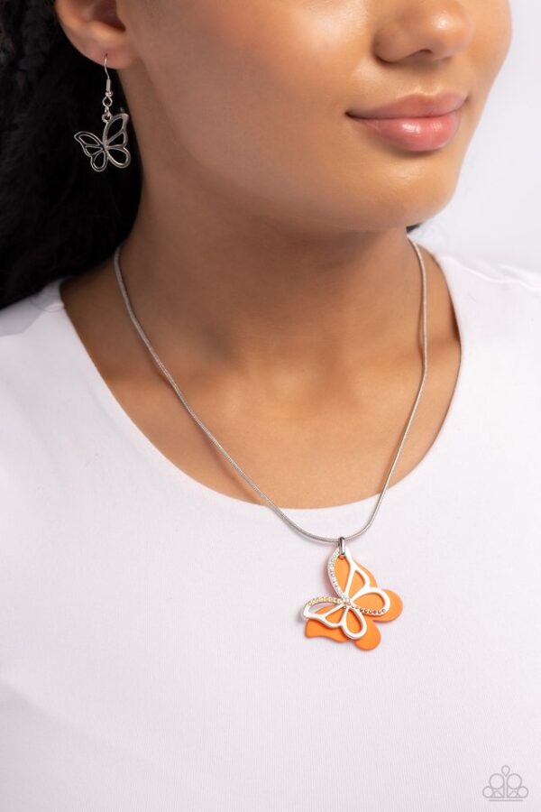 Paparazzi Necklace ~ Detailed Dance - Orange