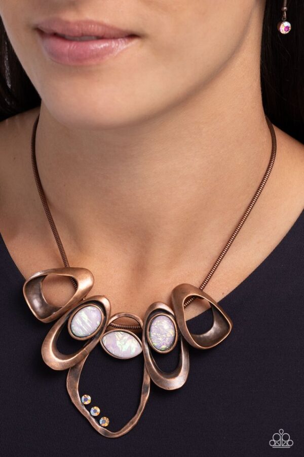 Paparazzi Necklace ~ Gleaming Gala - Copper