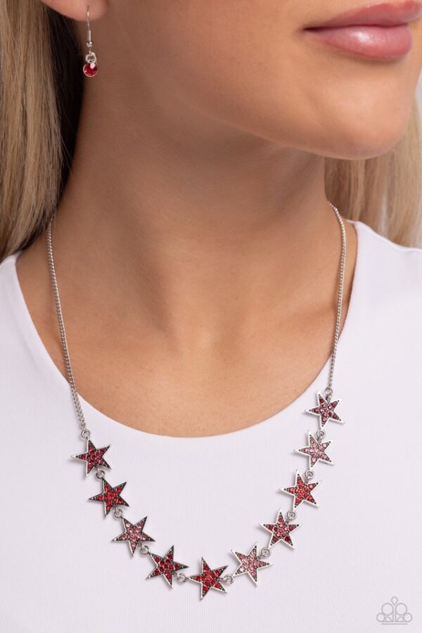 Paparazzi Necklace ~ Star Quality Sensation - Red