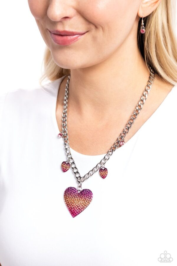 Paparazzi Necklace ~ For the Most HEART - Pink