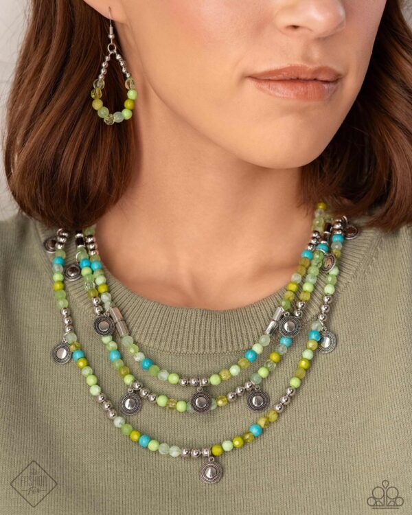 Paparazzi Necklace ~ Piquant Pattern - Green