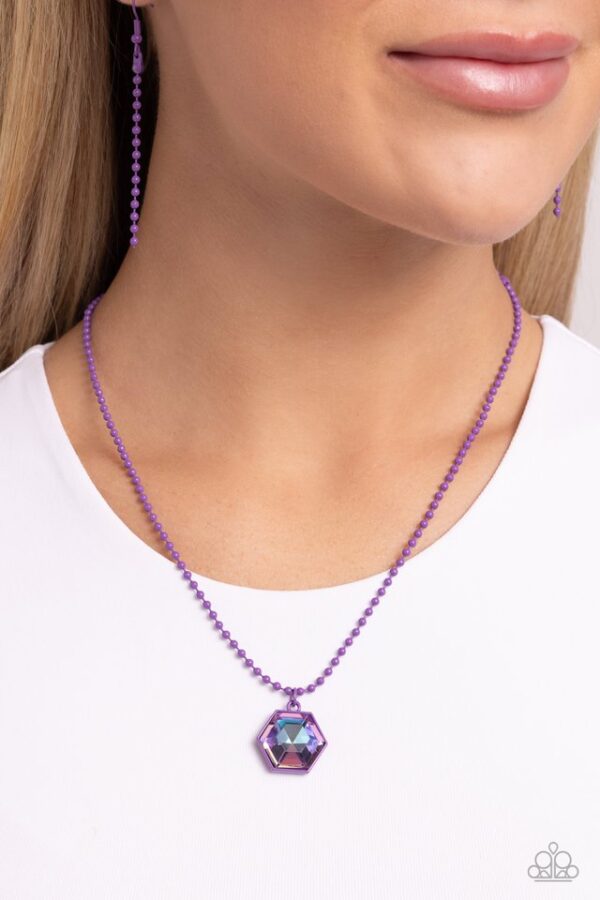 Paparazzi Necklace ~ Sprinkle of Simplicity - Purple