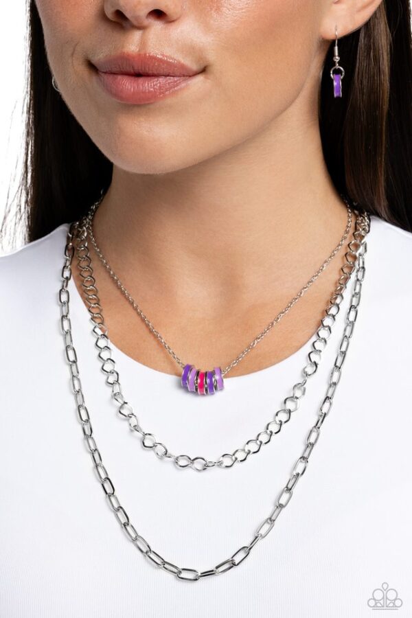 Paparazzi Necklace ~ Colorful Cadet - Purple