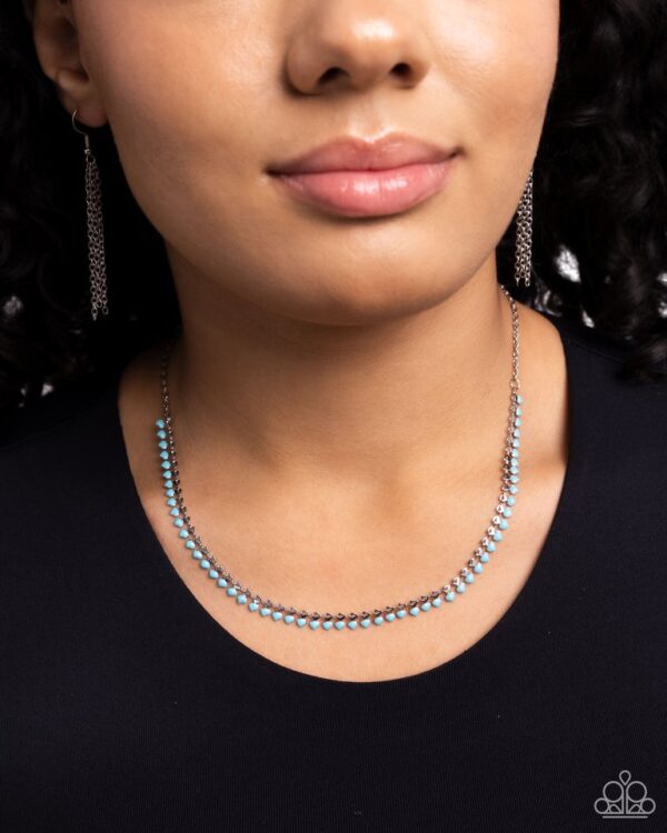 Paparazzi Necklace ~ Colored Cadence - Blue