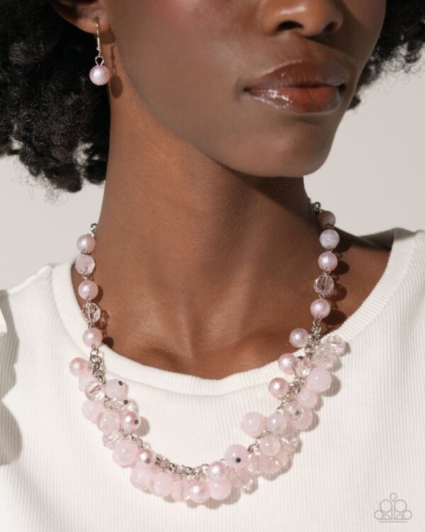 Paparazzi Necklace ~ Pearl Pandora - Pink