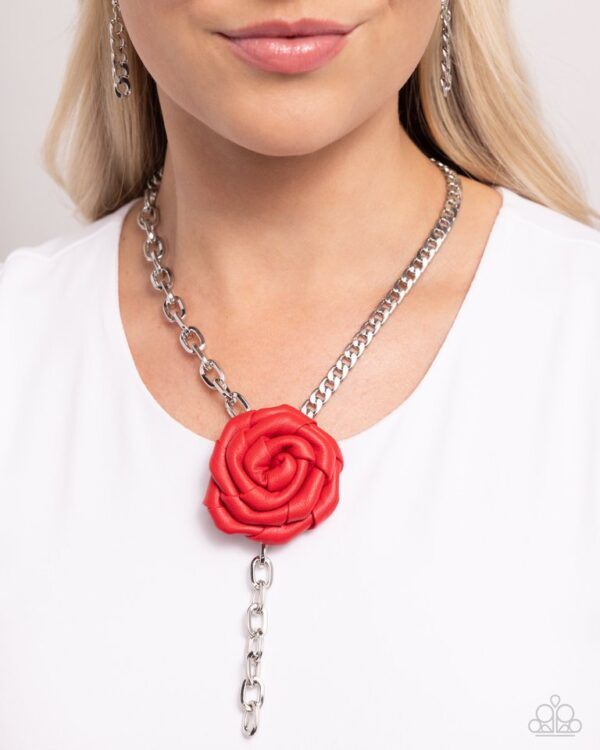 Paparazzi Necklace ~ ROSE and Cons - Red