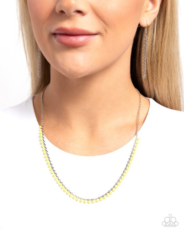 Paparazzi Necklace ~ Colored Cadence - Yellow