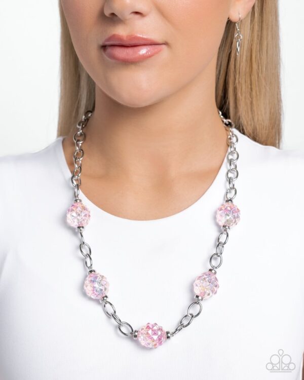 Paparazzi Necklace ~ Gentle Glass - Pink