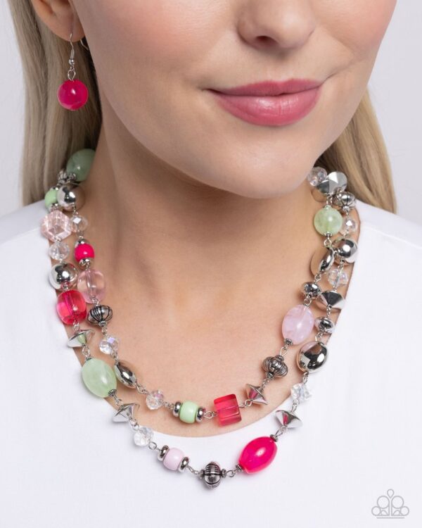 Paparazzi Necklace ~ Playful Past - Pink