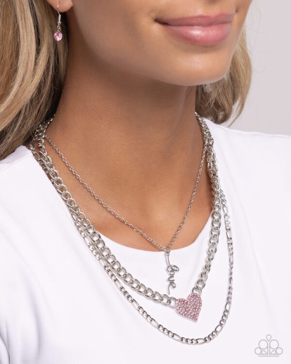 Paparazzi Necklace ~ Luxurious Love - Pink