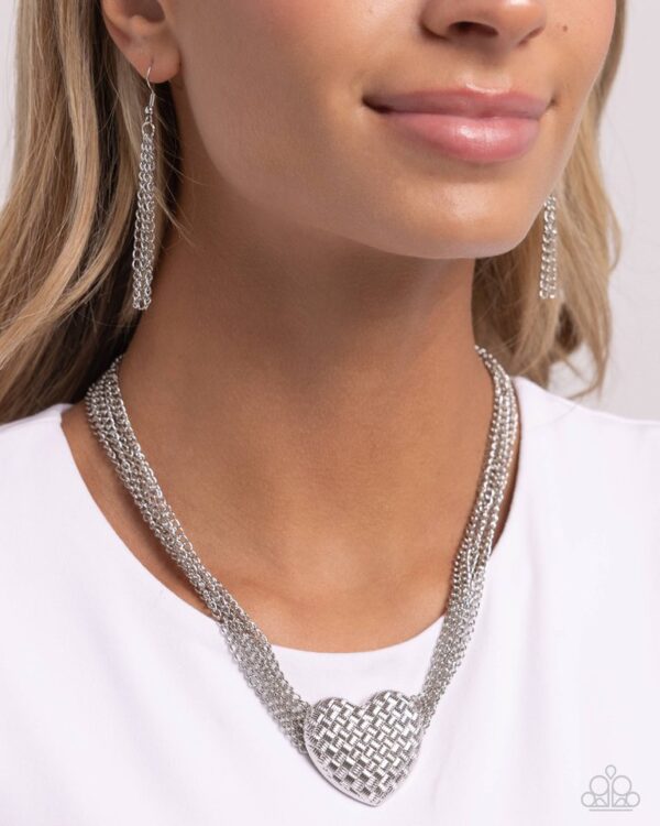 Paparazzi Necklace ~ Crushing On You - Silver