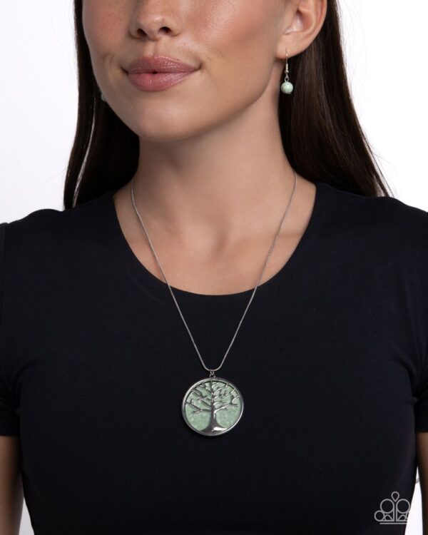 Paparazzi Necklace ~ Tree Talisman - Green